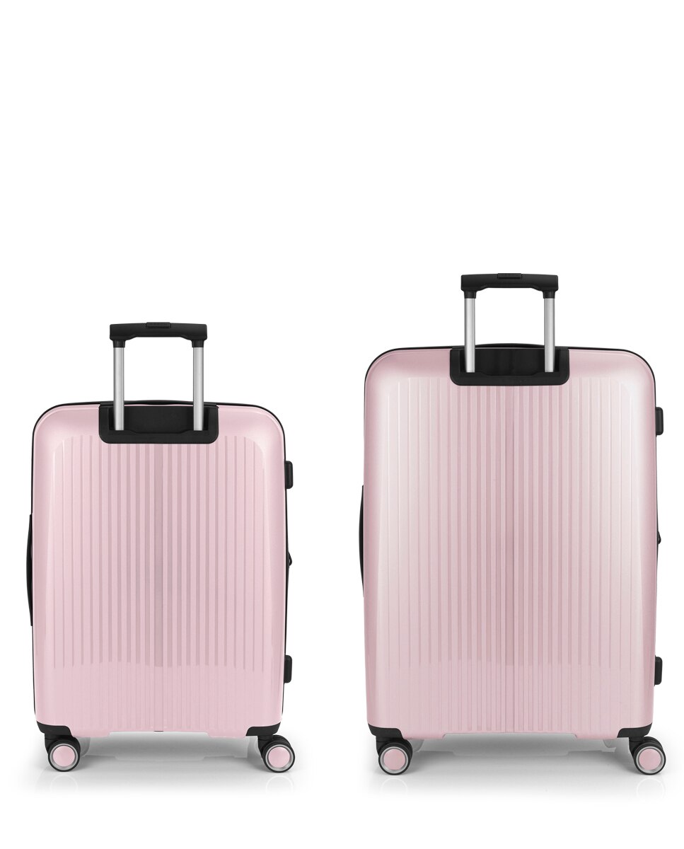 Conjunto de Malas (média e Grande) Expansíveis Brooklyn Rígidas com Capacidade Até 179 L Rosa-3