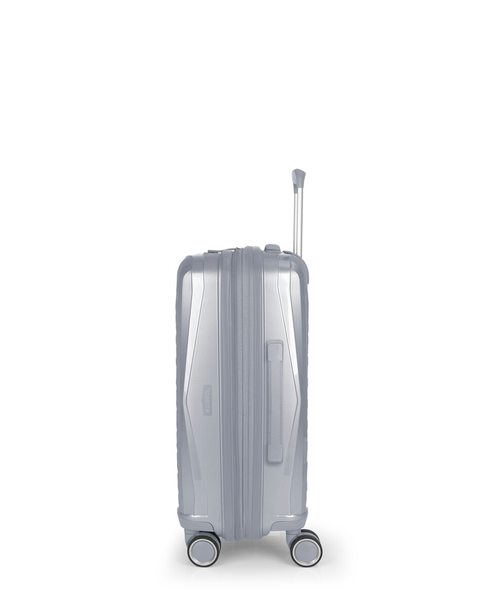 Conjunto de Malas (cabine, Média, Grande e Necessaire) Expansíveis Queens Rígidas com Capacidade Até 237,9 L Prata-3