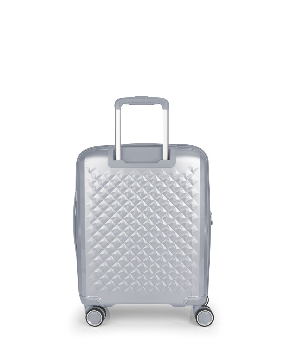 Conjunto de Malas (cabine, Média, Grande e Necessaire) Expansíveis Queens Rígidas com Capacidade Até 237,9 L Prata-4