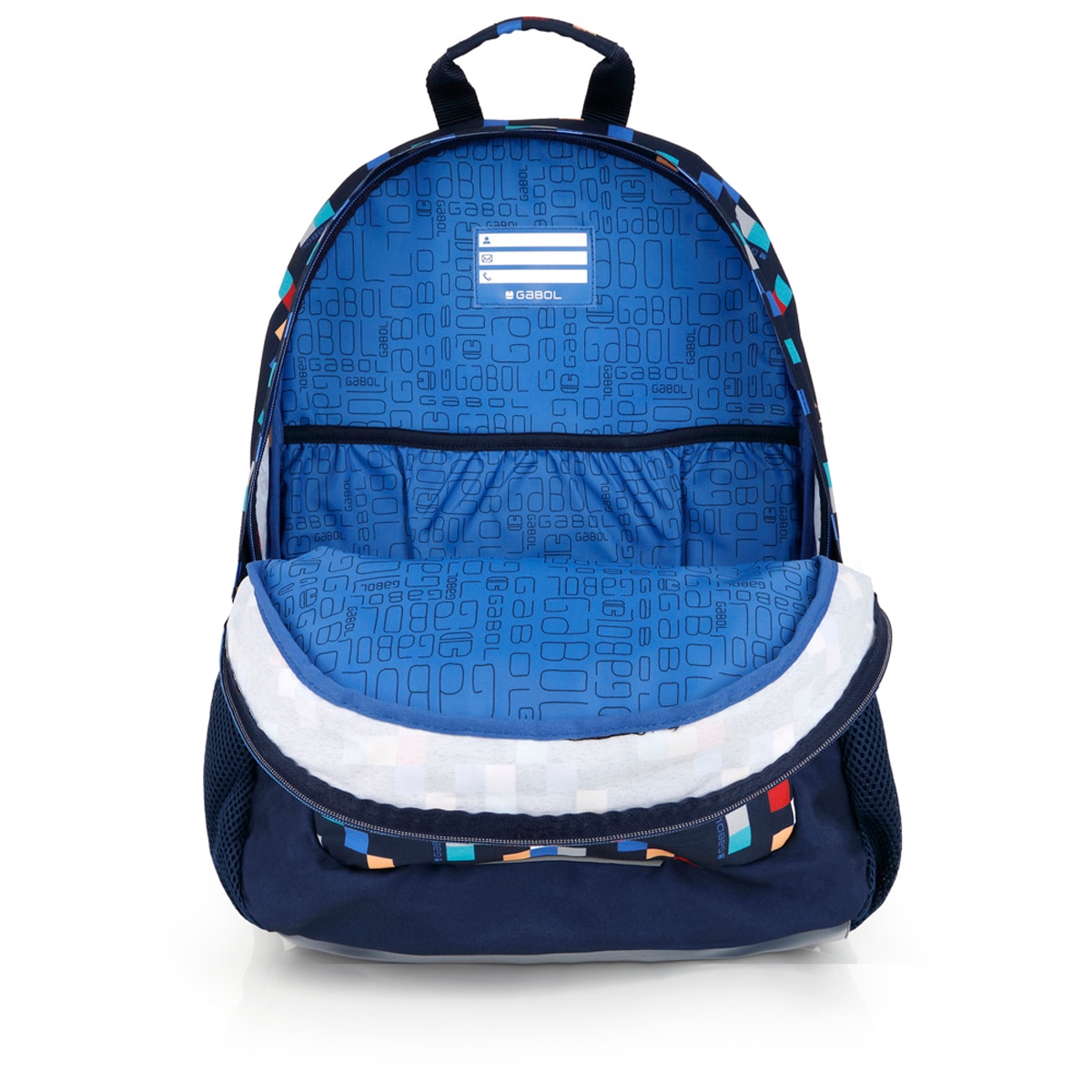 Mochila Gabol Cubik de Poliéster Resistente À Água Azul-marinho-4