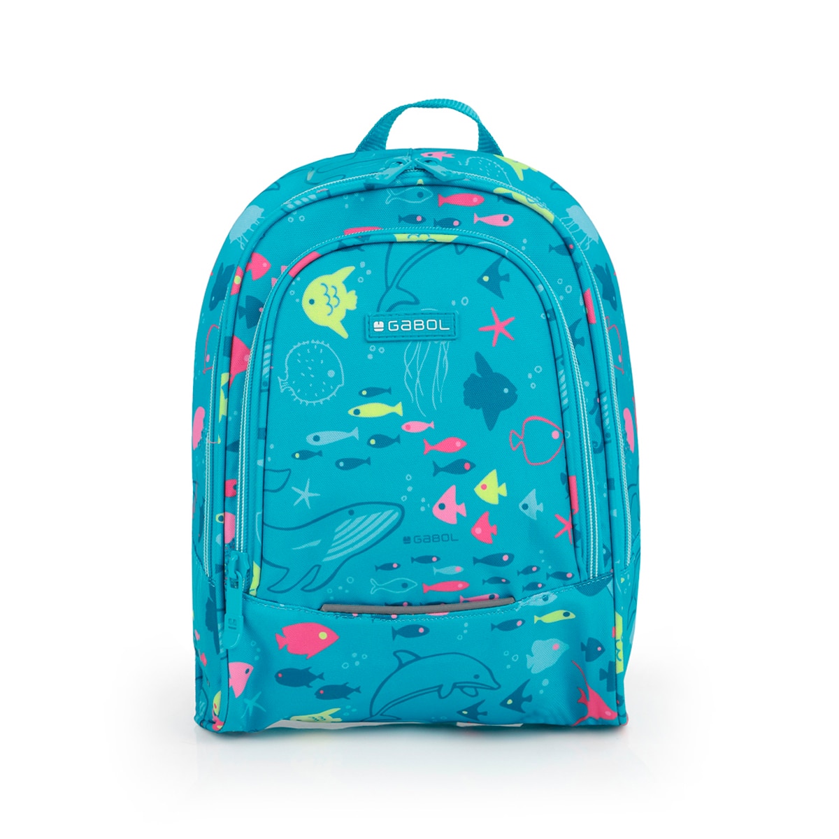 Mochila Pequena Gabol Acqua de Poliéster Resistente À Água Turquesa-1