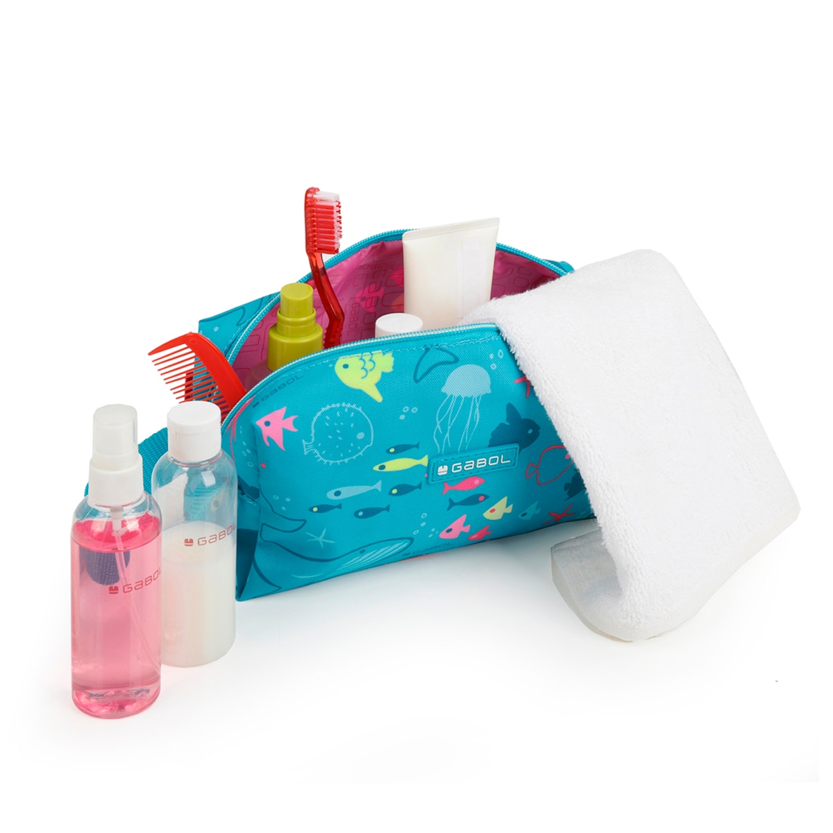 Estojo Necessaire Acqua de Poliéster Resistente À Água Turquesa-5
