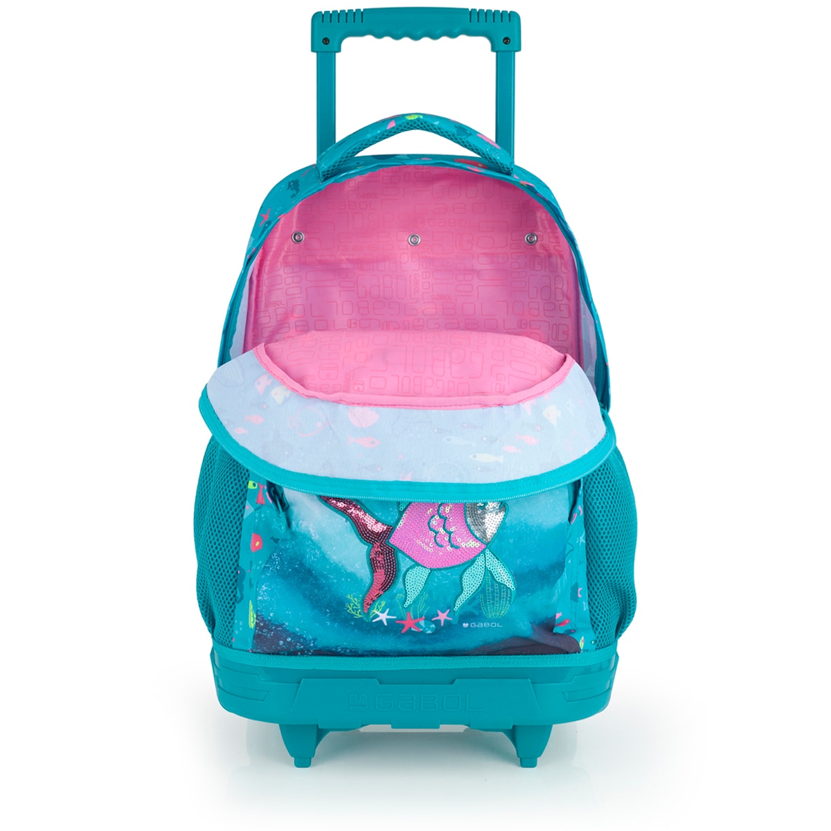 Mochila com Rodas Gabol Acqua de Poliéster Resistente À Água Turquesa-4