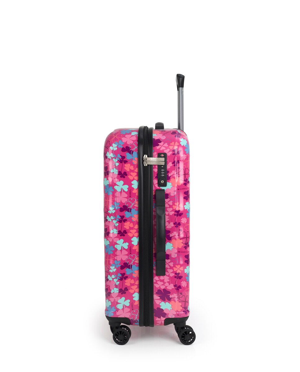Mala Média Clover Rígida com Capacidade de 65 L Rosa-2