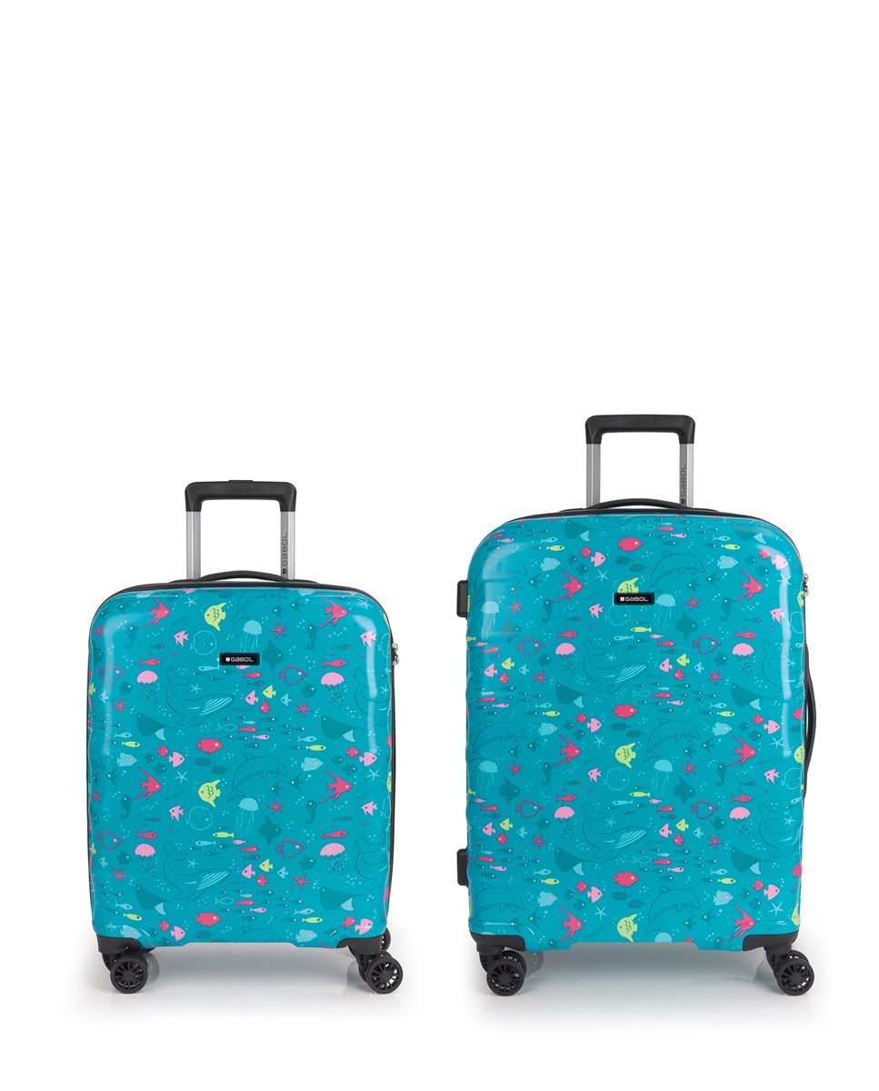 Imagem 0 de Conjunto de Malas Infantis (cabine e Média) Acqua Rígidas com Capacidade de 103 L
