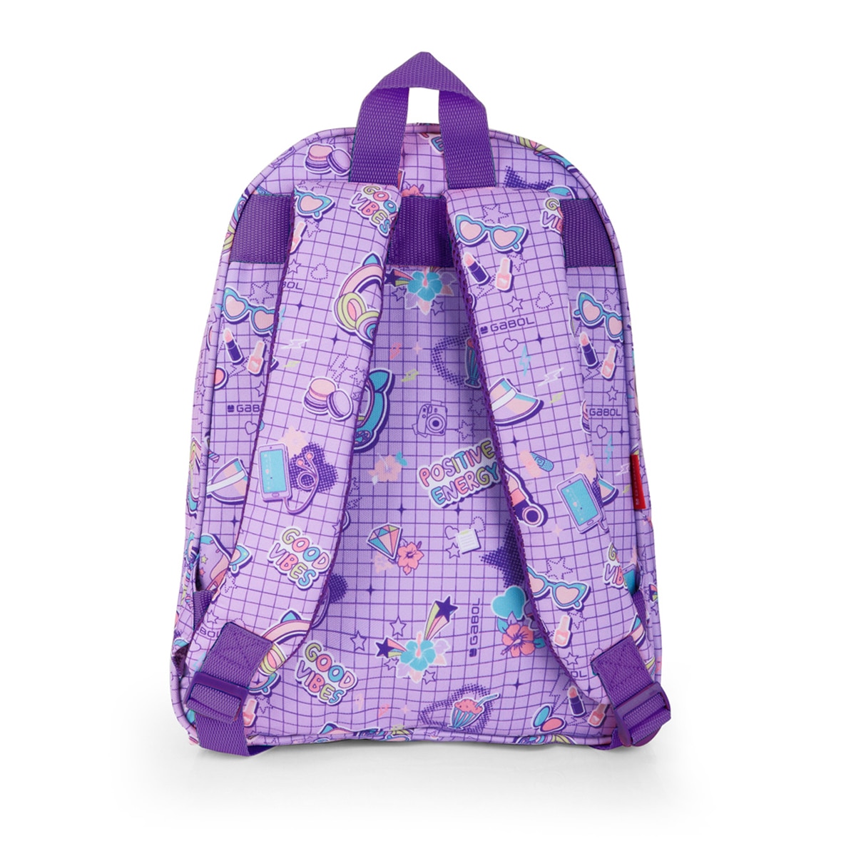 Mochila Gabol Funny de Poliéster Resistente À Água Lilás-3