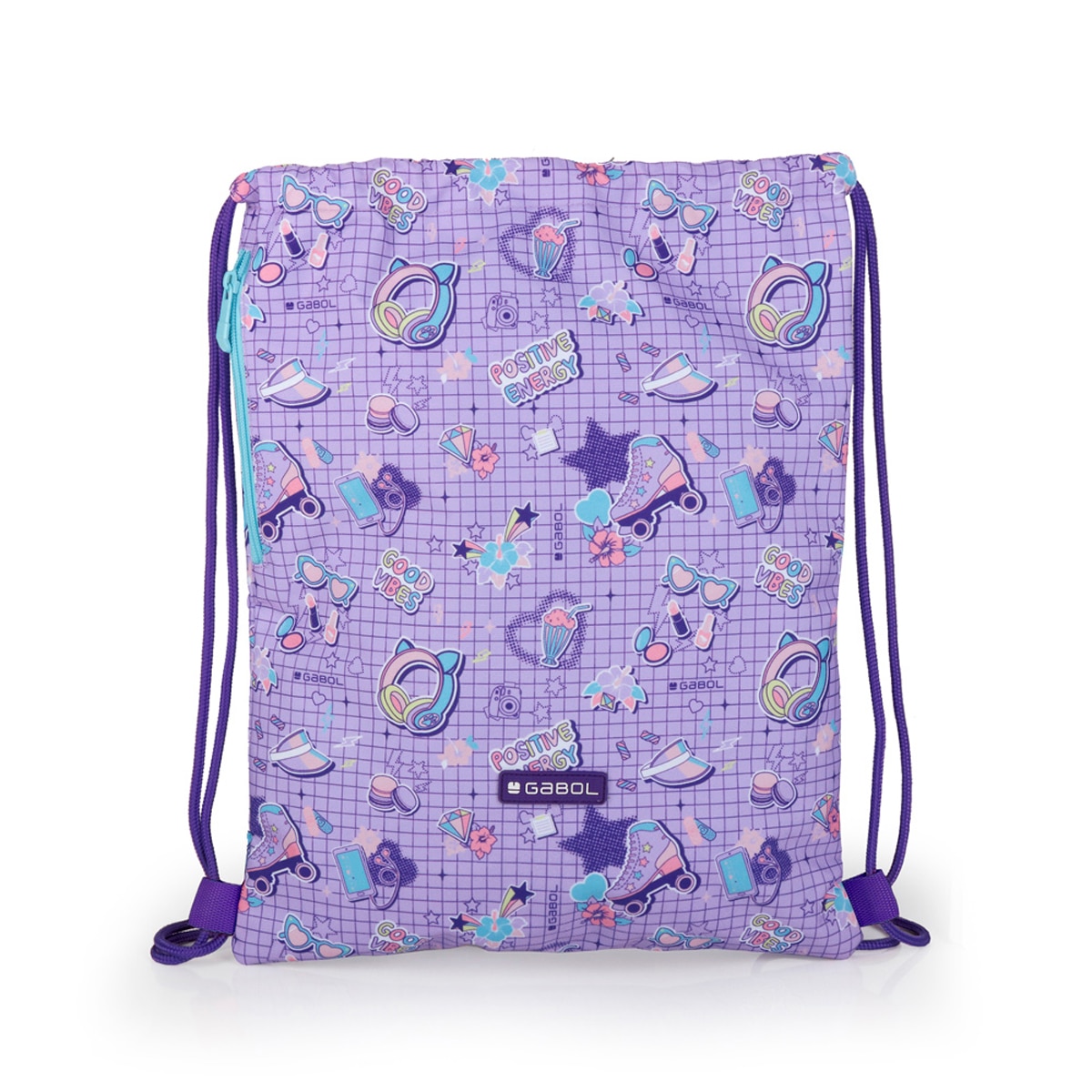Mochila Saco Gabol Funny de Poliéster Resistente À Água Lilás-2