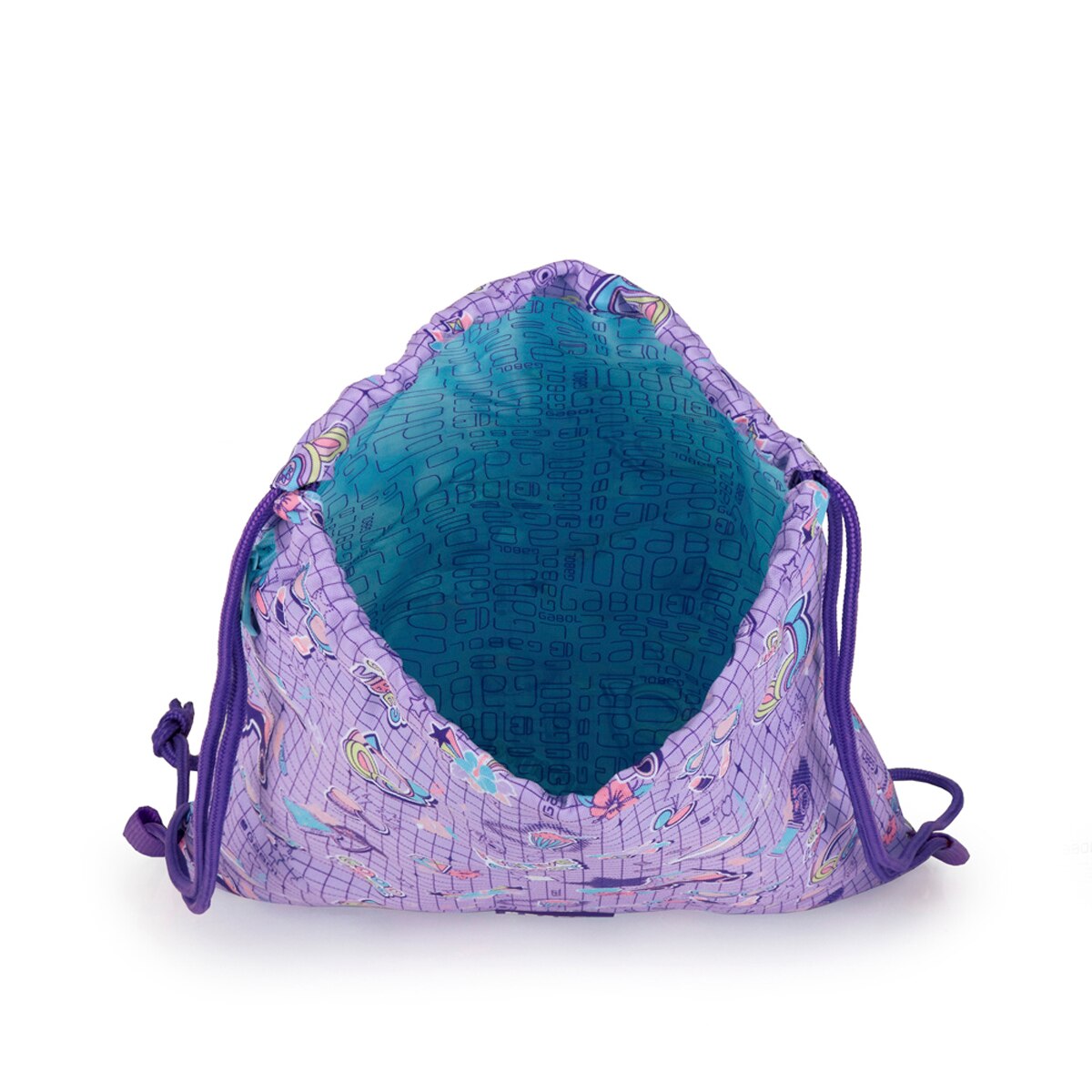 Mochila Saco Gabol Funny de Poliéster Resistente À Água Lilás-3