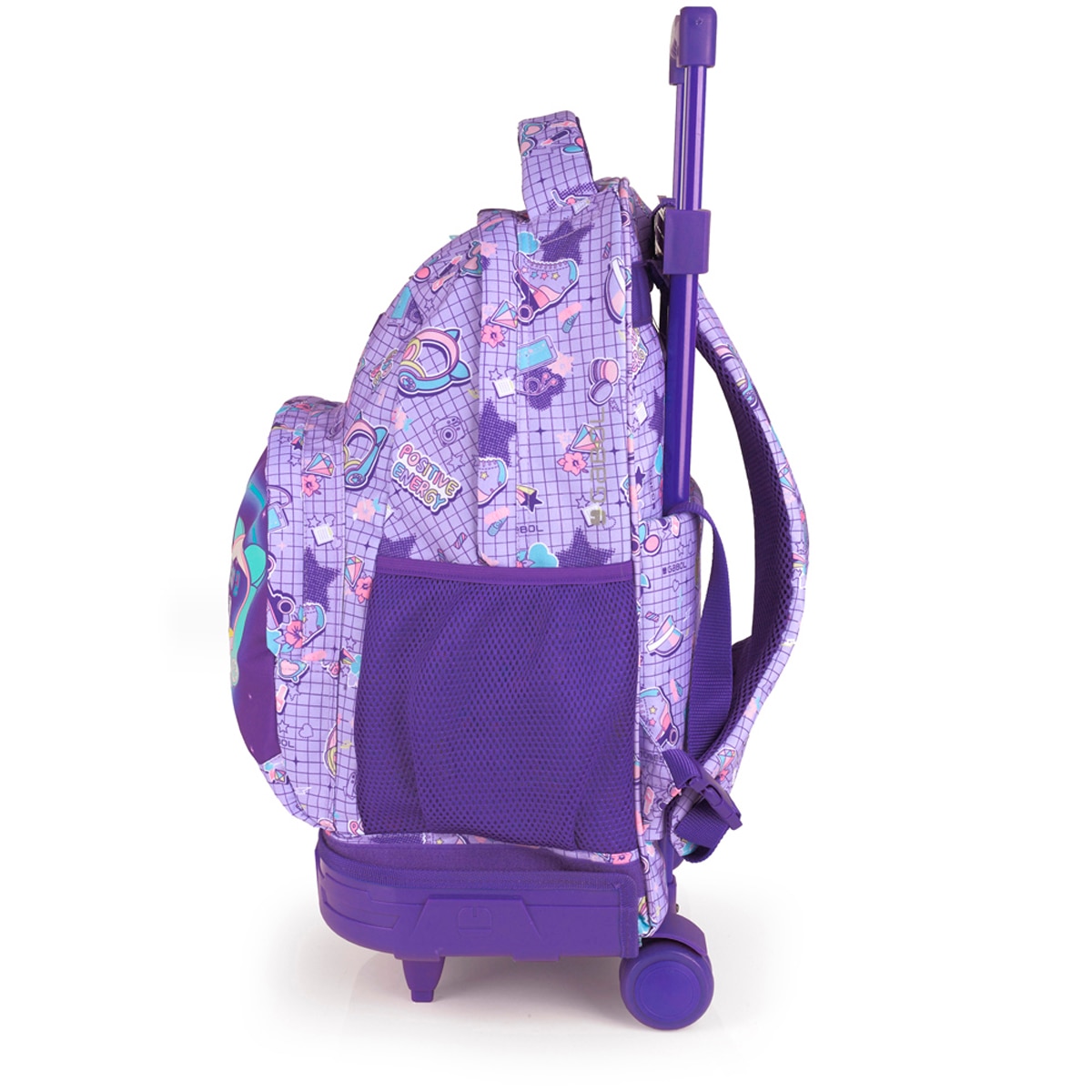 Mochila com Rodas Desmontável Gabol Funny de Poliéster Resistente À Água Lilás-5