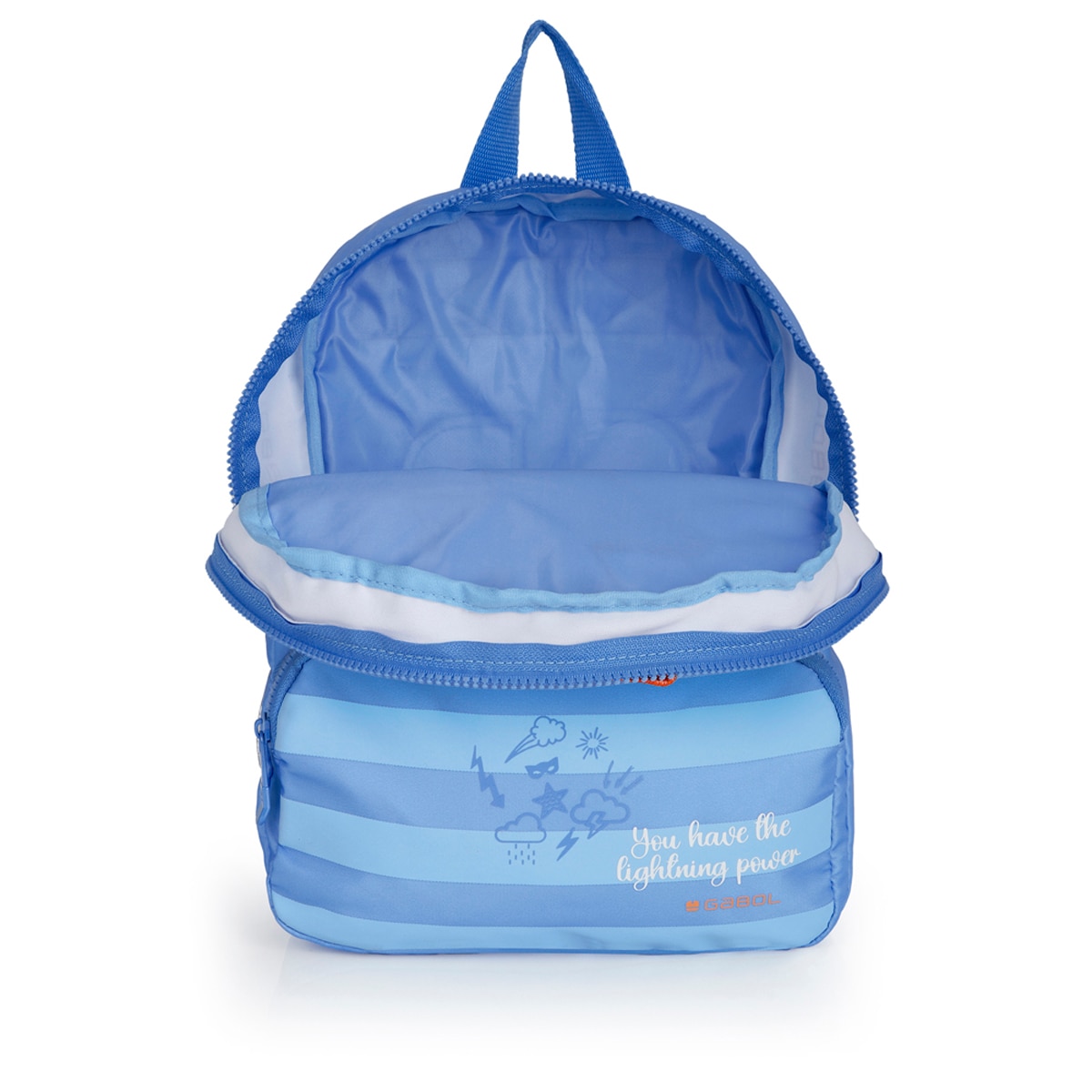 Mochila Infantil Gabol Sky Lightning de Poliéster Resistente À Água Azul-4