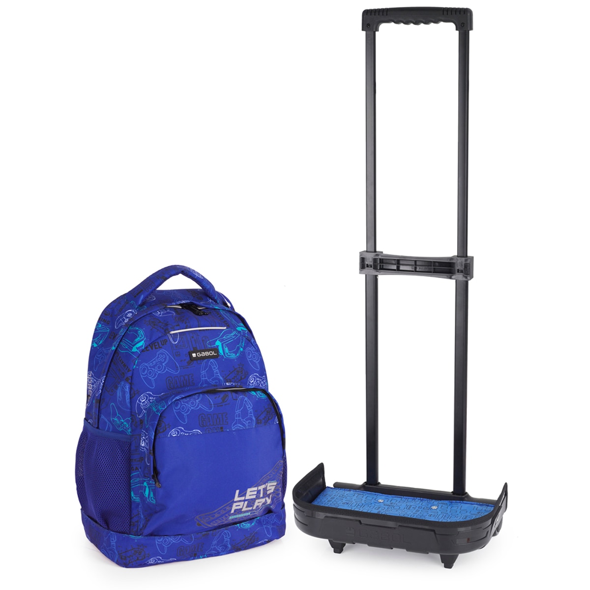 Mochila com Rodas Desmontável Gabol Gaming de Poliéster Resistente À Água Azul-5