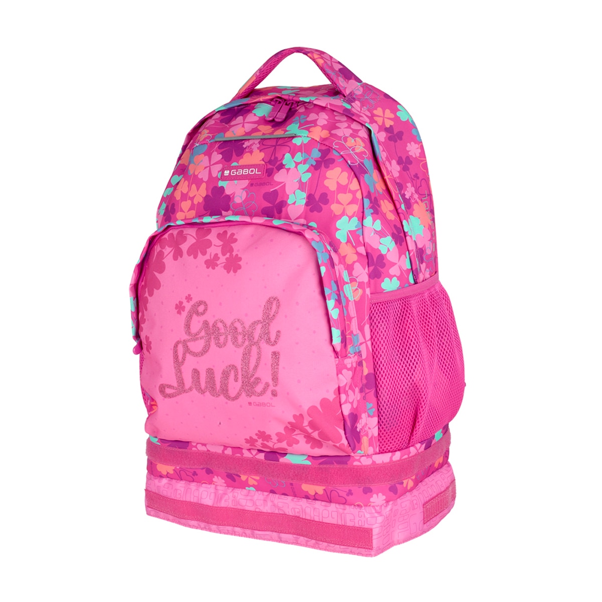 Mochila com Rodas Desmontável Gabol Clover de Poliéster Resistente À Água Rosa-3
