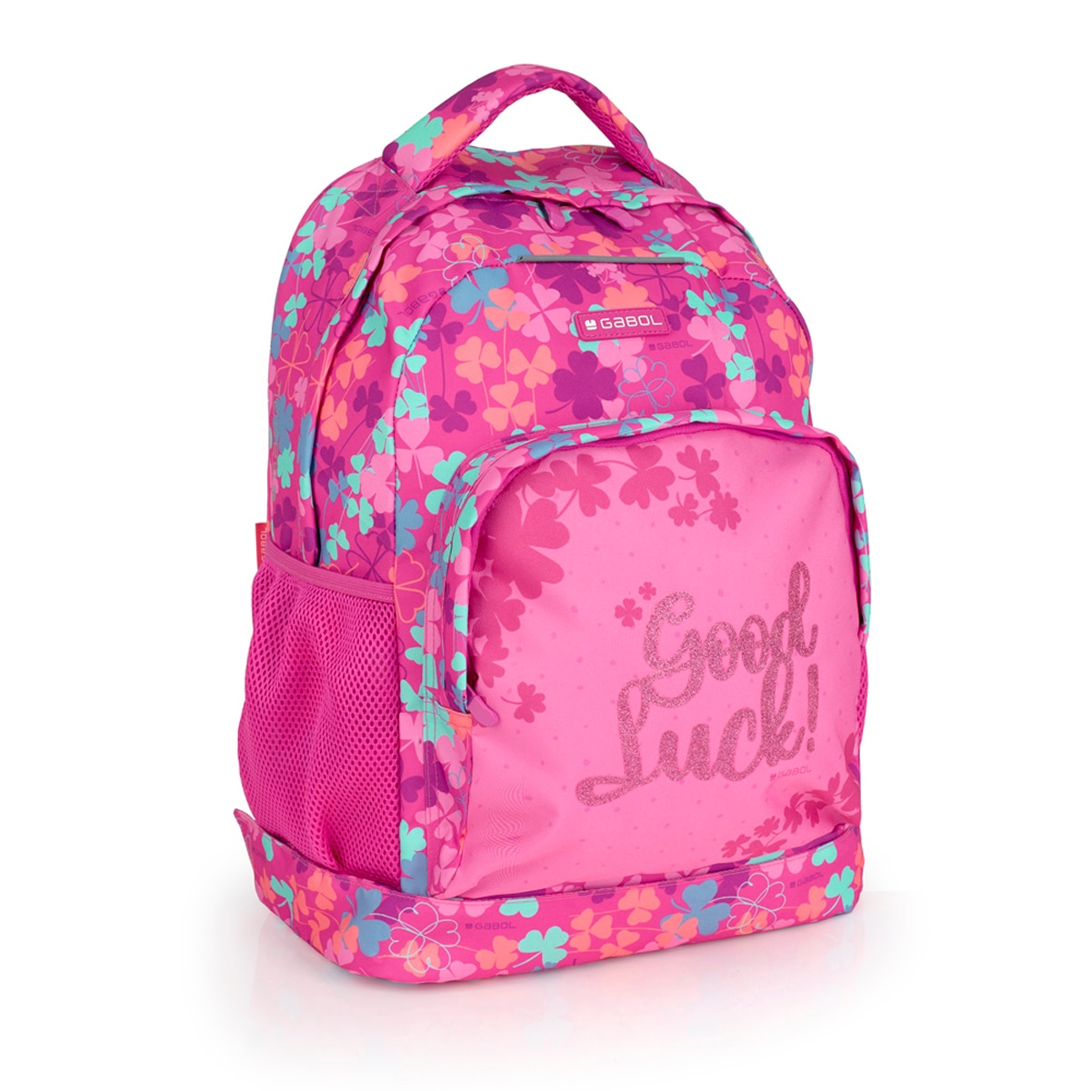 Mochila com Rodas Desmontável Gabol Clover de Poliéster Resistente À Água Rosa-4