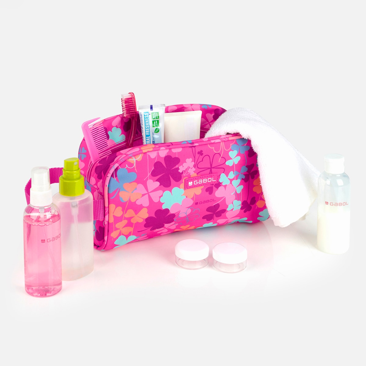Necessaire Clover Resistente À Água Rosa-5