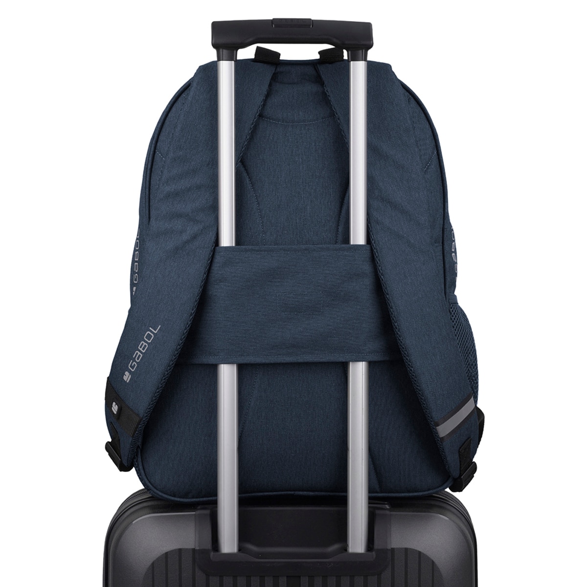 Mochila Adaptável a Carro Gabol Wolf Resistente À Água e Capa Portátil 15,6'' Azul-marinho-5