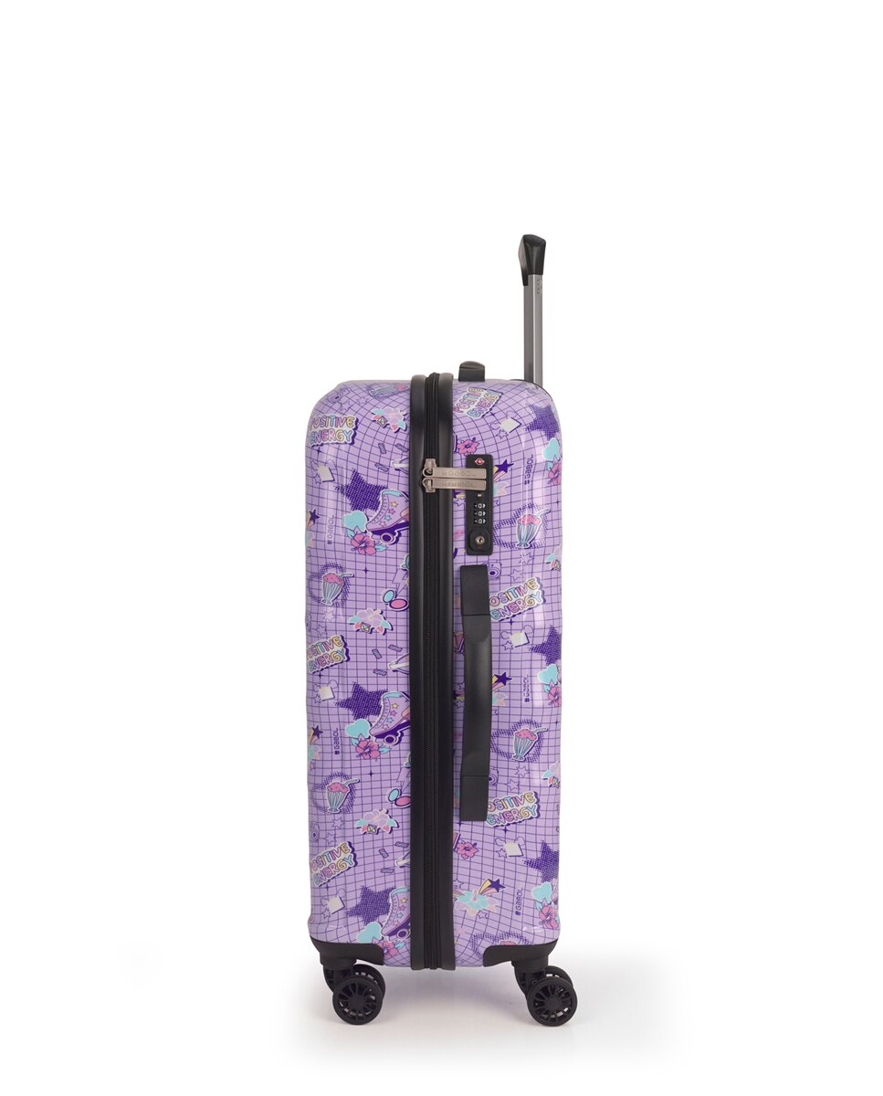 Mala Média Funny Rígida com Capacidade de 65 L Lilás-2