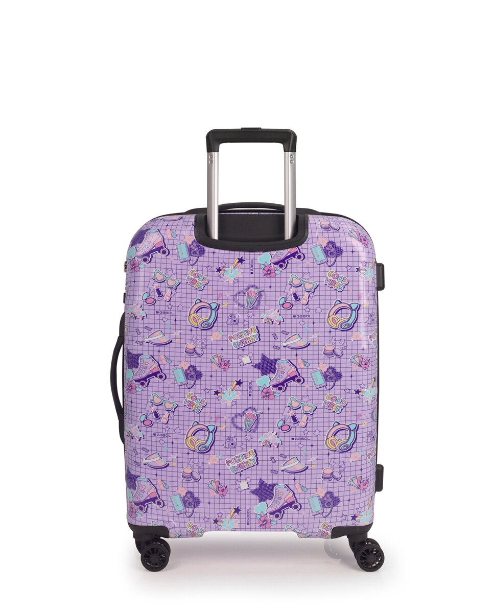 Mala Média Funny Rígida com Capacidade de 65 L Lilás-3
