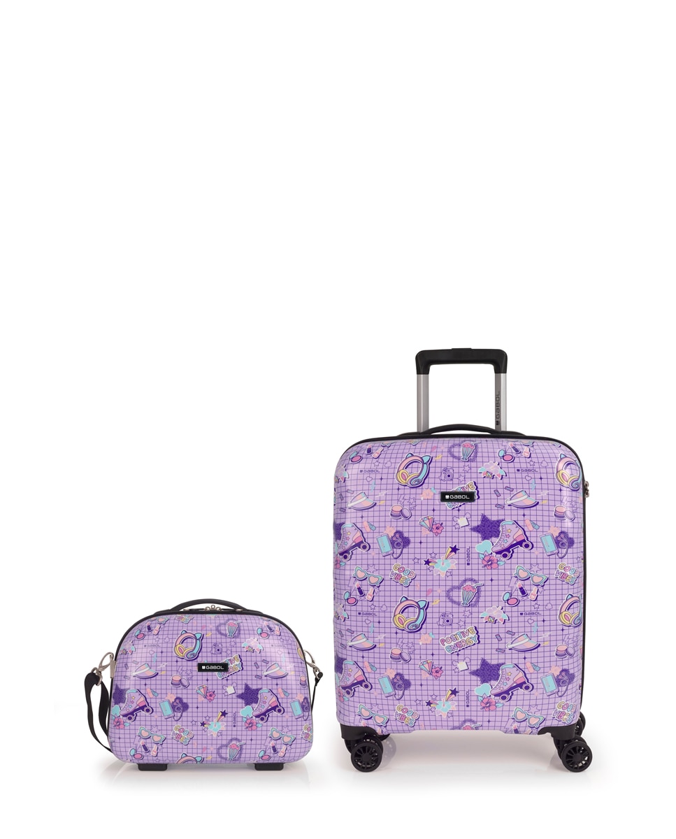 Imagem 0 de Conjunto de Malas de Cabine e Necessaire Funny Rígidas com Capacidade de 51 L