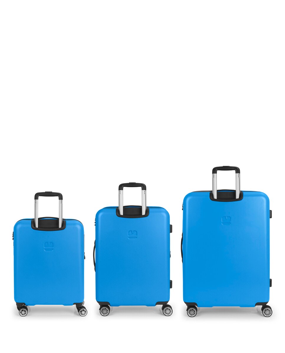 Conjunto de 3 Malas (cabine, Média e Grande) Expansíveis Future Plus com Capacidade de 217l Azul-claro-3
