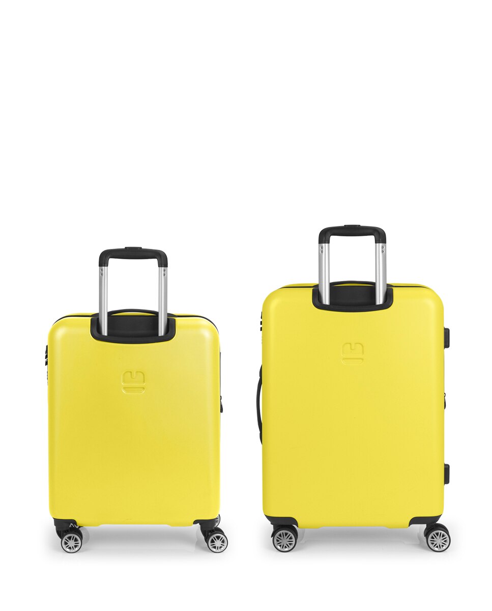 Conjunto de 2 Malas (cabine e Média) Expansíveis Future Plus com Capacidade de 111l Amarelo-3