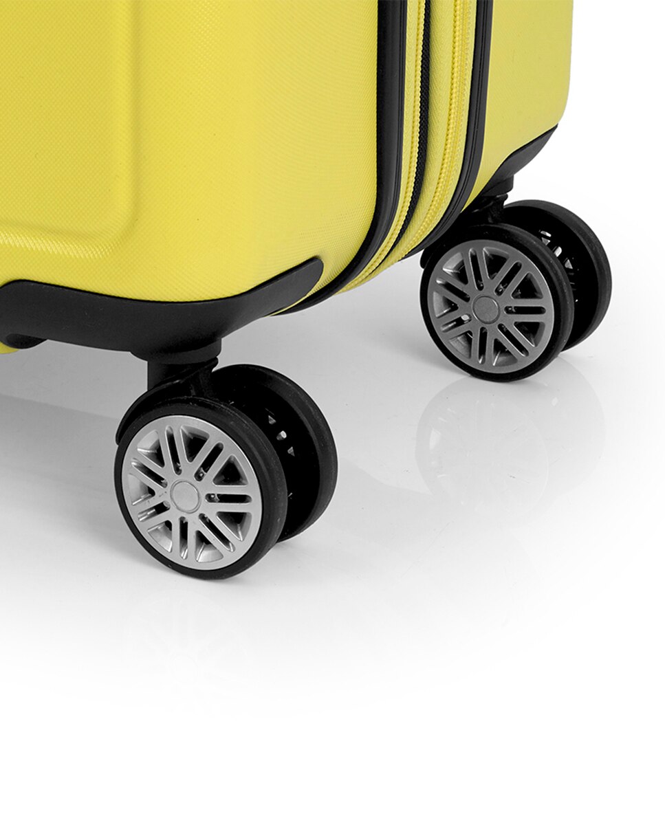 Conjunto de 2 Malas (cabine e Média) Expansíveis Future Plus com Capacidade de 111l Amarelo-5