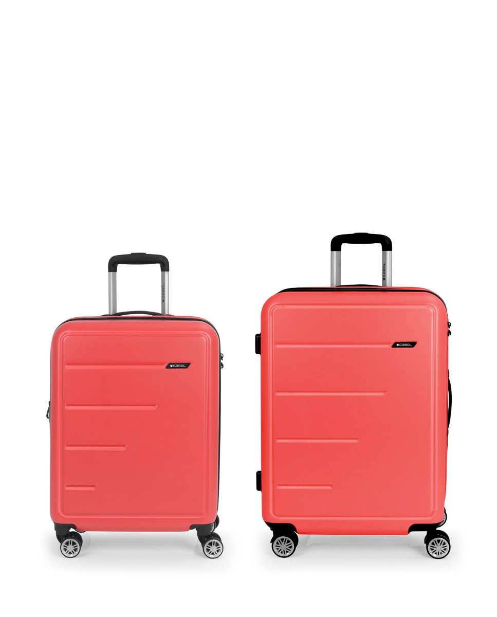 Conjunto de 2 Malas (cabine e Média) Expansíveis Future Plus com Capacidade de 111l Coral-1