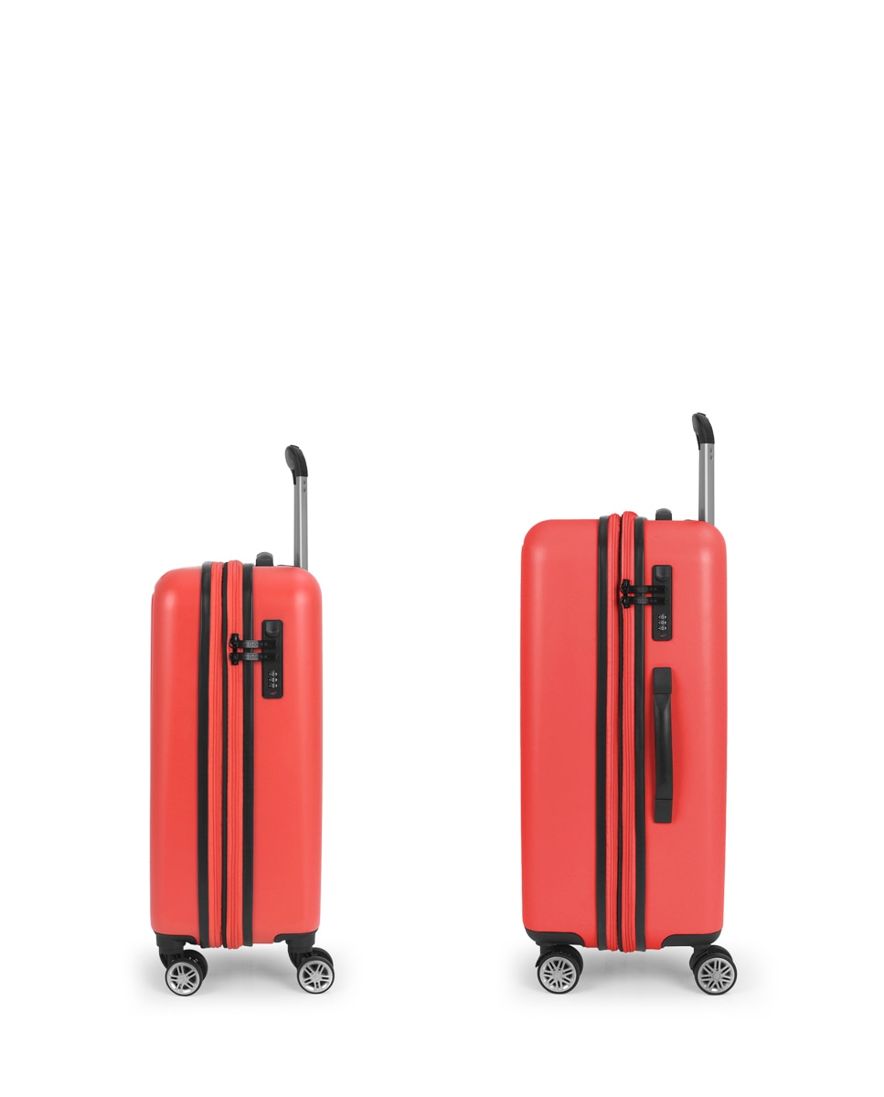 Conjunto de 2 Malas (cabine e Média) Expansíveis Future Plus com Capacidade de 111l Coral-2