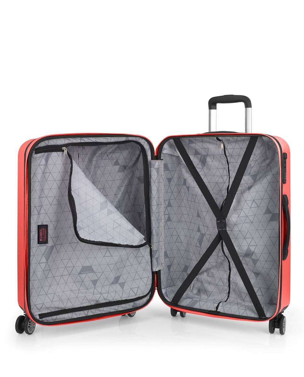 Conjunto de 2 Malas (cabine e Média) Expansíveis Future Plus com Capacidade de 111l Coral-4