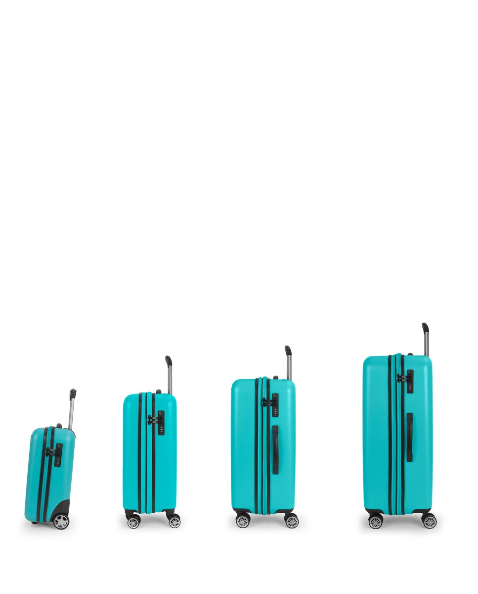 Conjunto de Malas Future Plus (bagagem de Mão, Cabine, Média e Grande) com Capacidade Até 240 L Turquesa-2