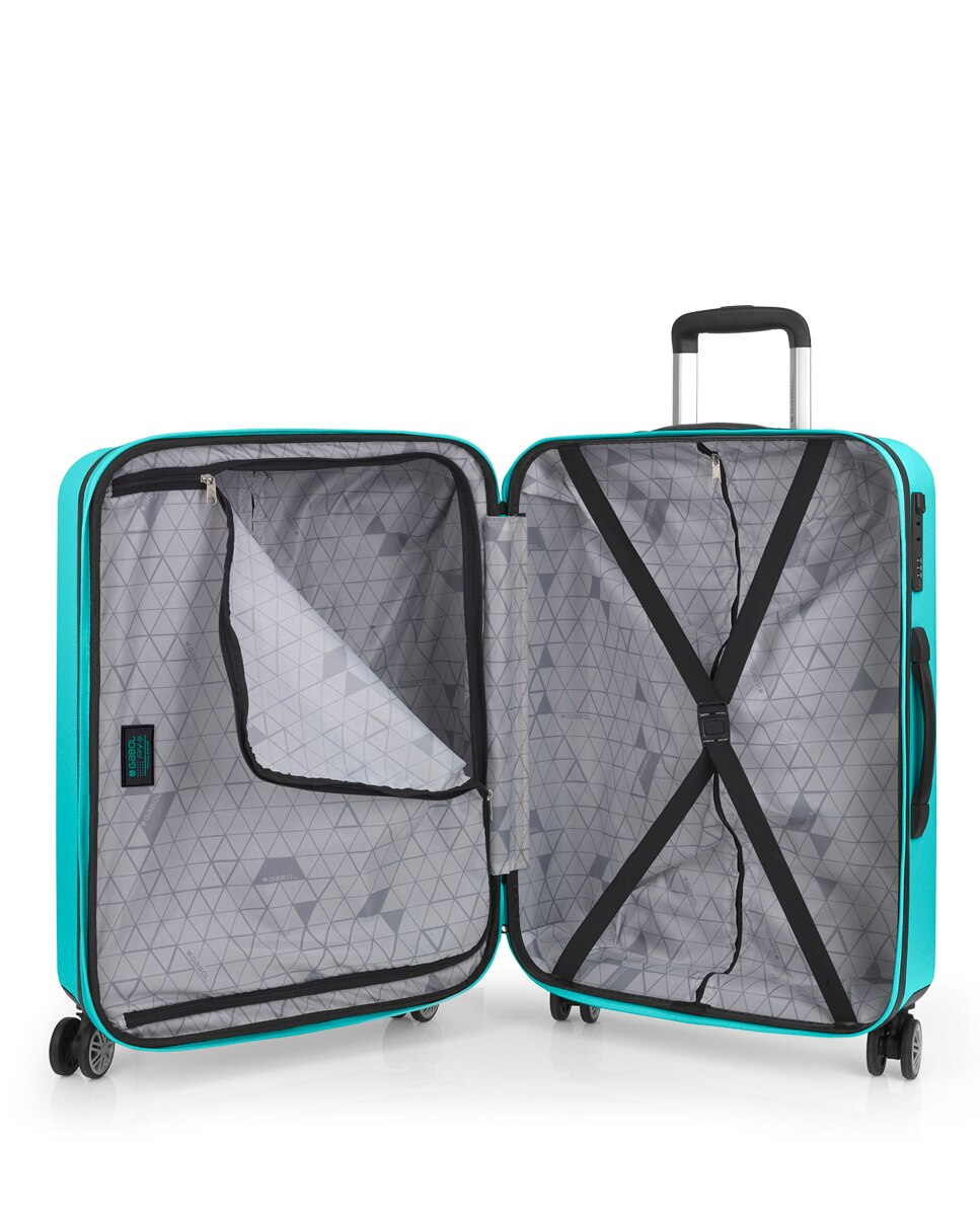 Conjunto de Malas Future Plus (bagagem de Mão, Cabine, Média e Grande) com Capacidade Até 240 L Turquesa-5