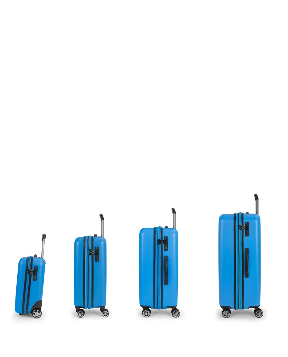 Conjunto de Malas Future Plus (bagagem de Mão, Cabine, Média e Grande) com Capacidade Até 240 L Azul-claro-2