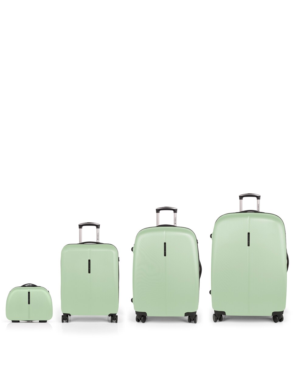 Conjunto de Malas (cabine, Média e Grande) Expansíveis e Necessaire Paradise Xp Rígidas com Capacidade Até 217 L Verde Água-1