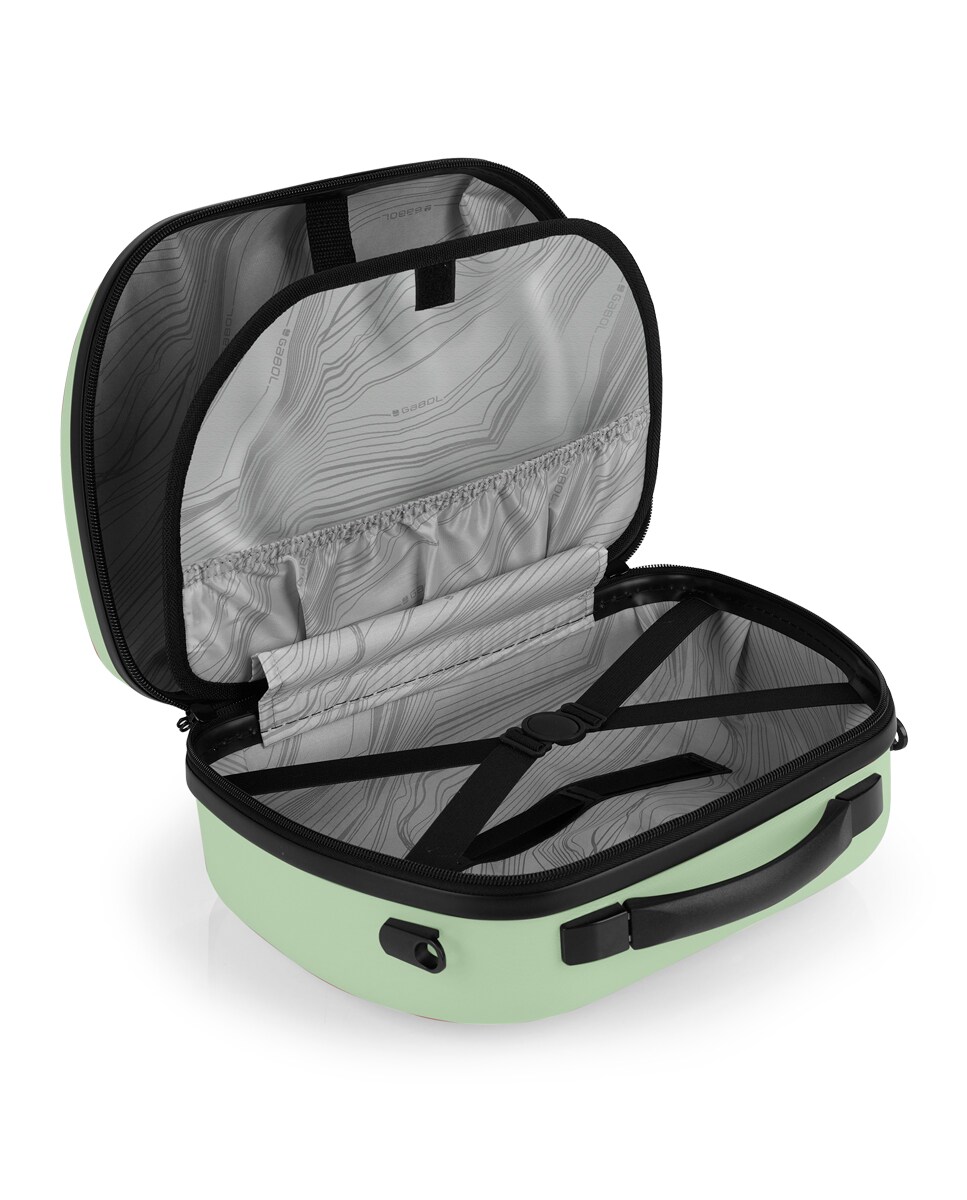 Conjunto de Malas (cabine, Média e Grande) Expansíveis e Necessaire Paradise Xp Rígidas com Capacidade Até 217 L Verde Água-6