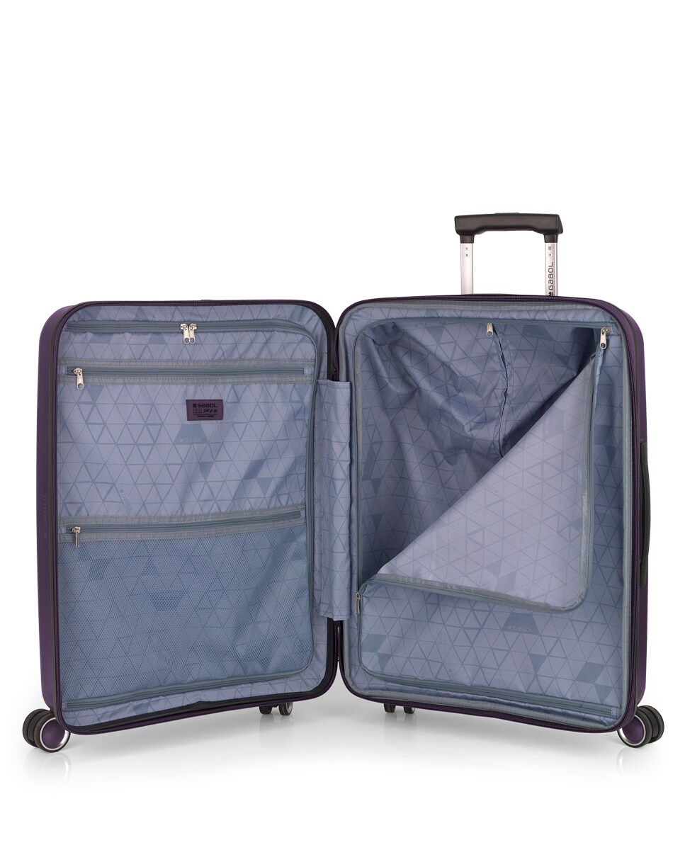 Mala Média Expansível Brooklyn Rígida com Capacidade Até 70 L Roxo-5