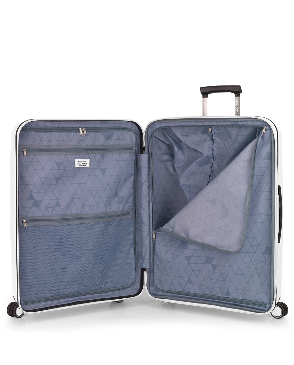 Mala Grande Expandível Brooklyn Rígida com Capacidade Até 109 L Branco-5