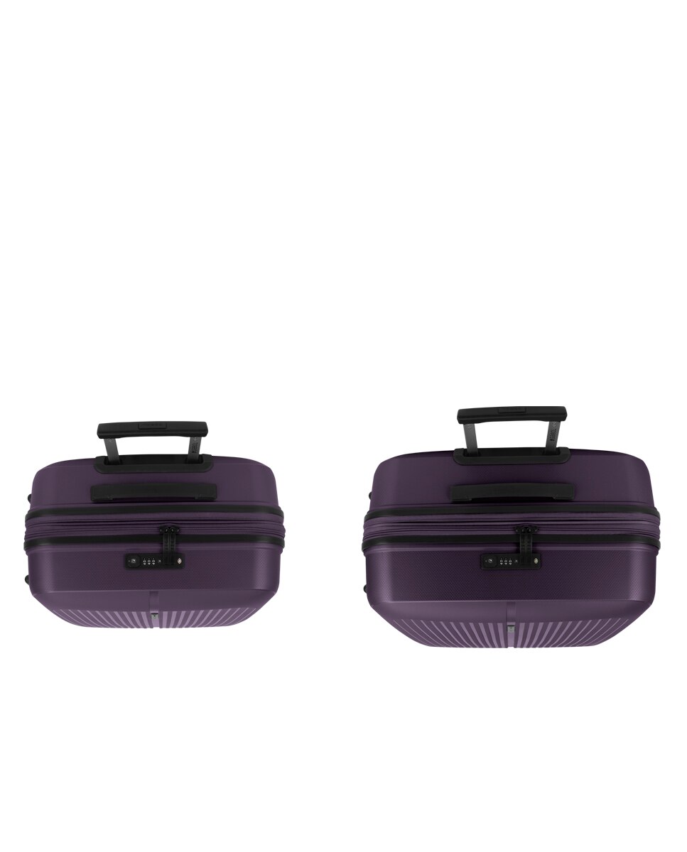 Conjunto de Malas (média e Grande) Expansíveis Brooklyn Rígidas com Capacidade Até 179 L Roxo-4