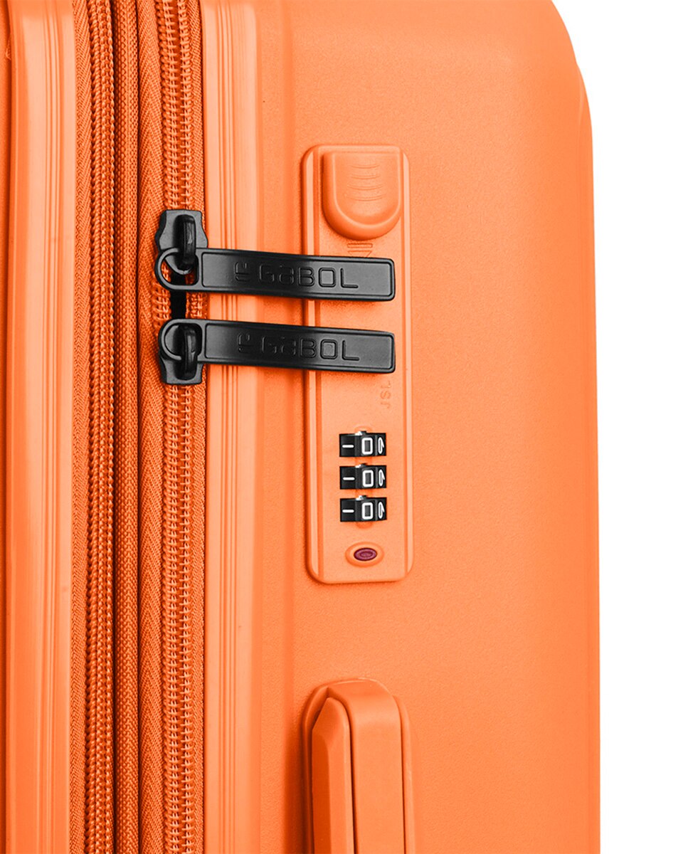Mala Média Expandível Steady Rígida com Capacidade Até 70,6 L Laranja-6