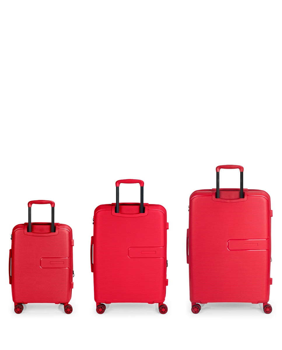 Conjunto de Malas Expansíveis (cabine, Média e Grande) Steady, com Capacidade Até 195 L Vermelho-3