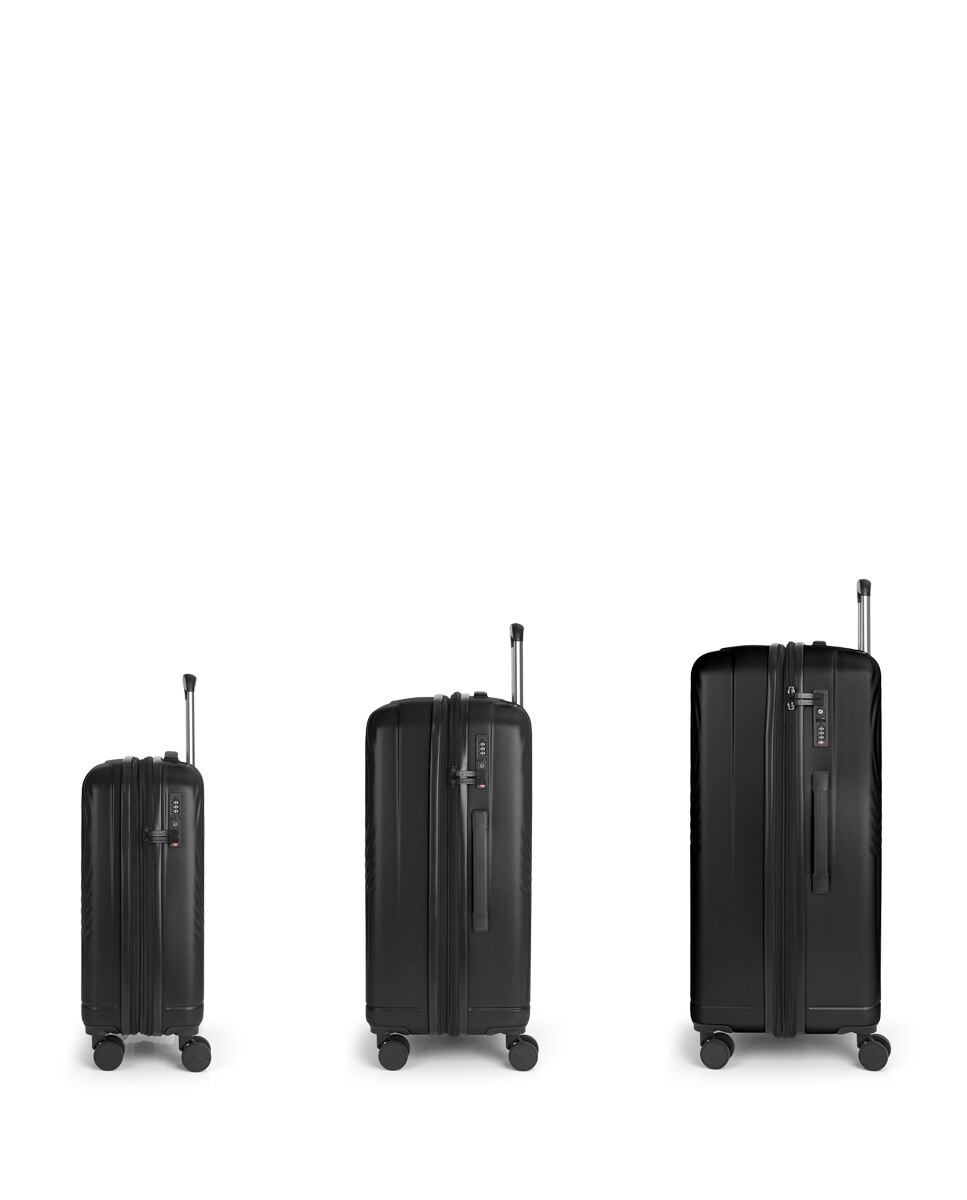 Conjunto de Malas Expansíveis (cabine, Média e Grande) Radar com Capacidade Até 224 L Preto-2