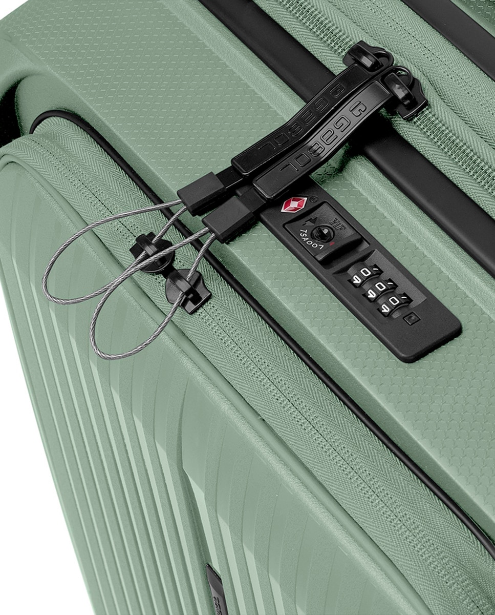 Mala de Cabine com Bolso para Portátil Expansível Brooklyn Rígida com Capacidade Até 42,5 L Verde-5