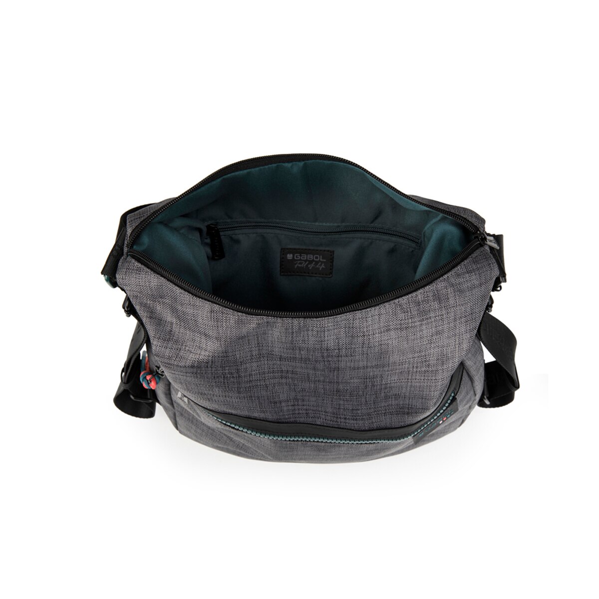 Mala-mochila Shani com Bolso Posterior Cinzento-4