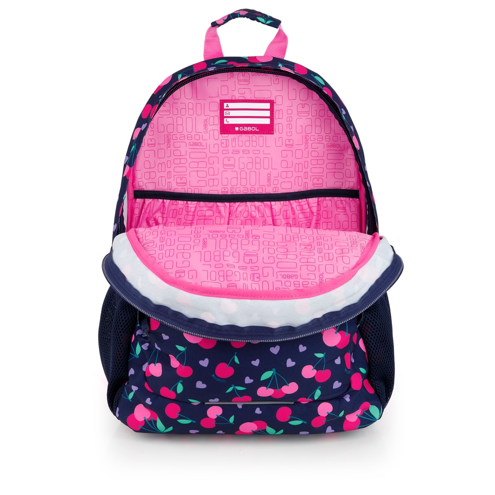 Mochila Três Compartimentos Gabol Sweet de Poliéster Resistente À Água Azul-marinho-4
