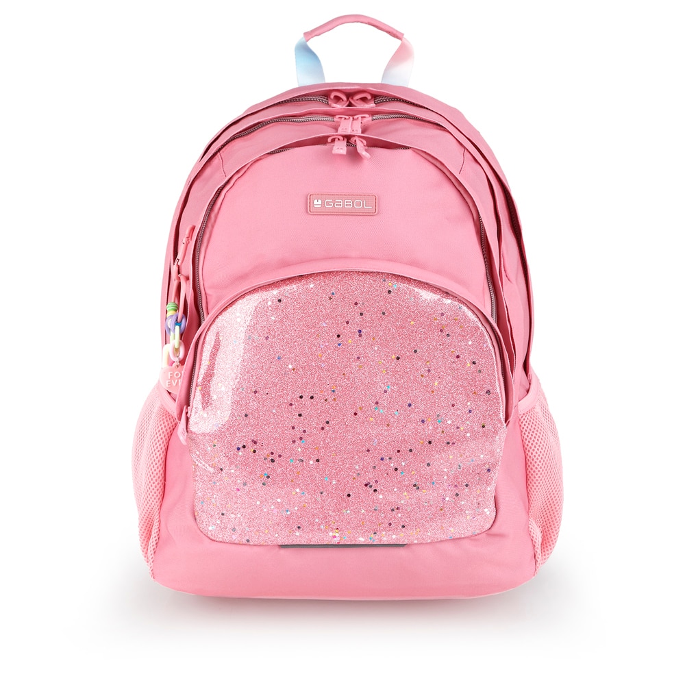 Imagem 0 de Mochila Três Compartimentos Gabol Glam de Poliéster e Purpurina