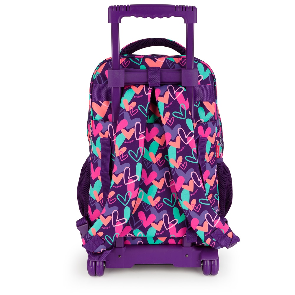 Mochila com Rodas Desmontável Gabol Kokoro de Poliéster Resistente À Água Roxo-3