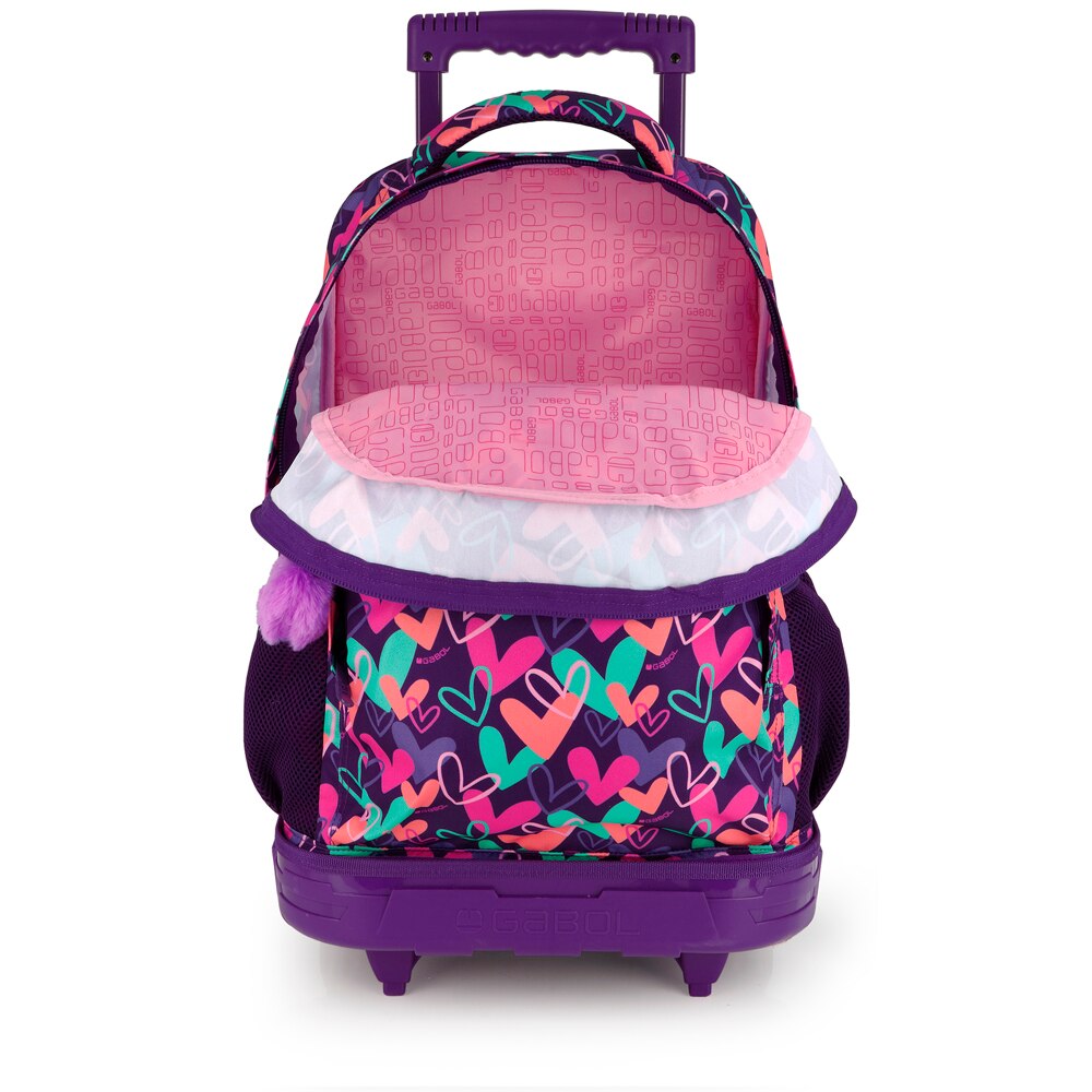 Mochila com Rodas Desmontável Gabol Kokoro de Poliéster Resistente À Água Roxo-4