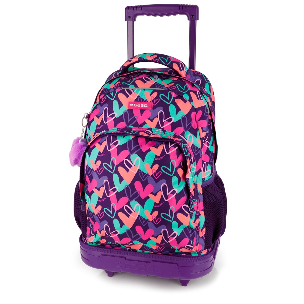 Mochila com Rodas Desmontável Gabol Kokoro de Poliéster Resistente À Água Roxo-5