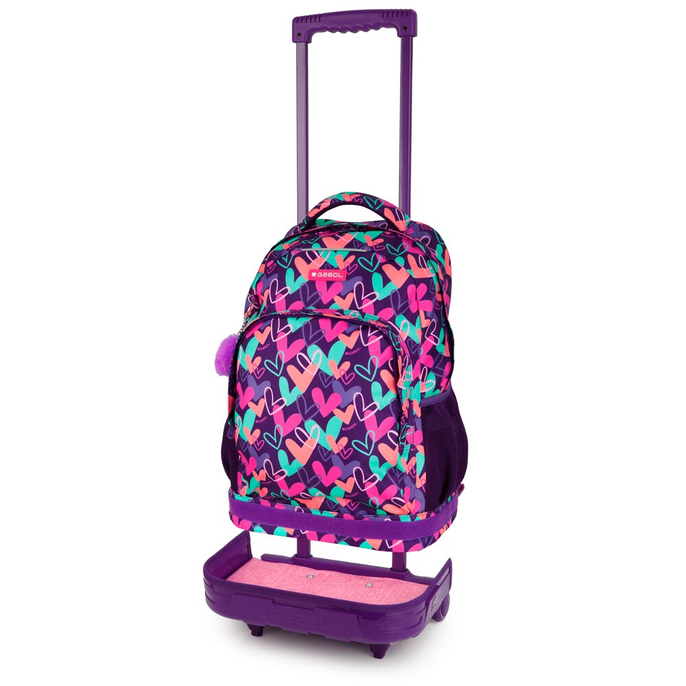 Mochila com Rodas Desmontável Gabol Kokoro de Poliéster Resistente À Água Roxo-6