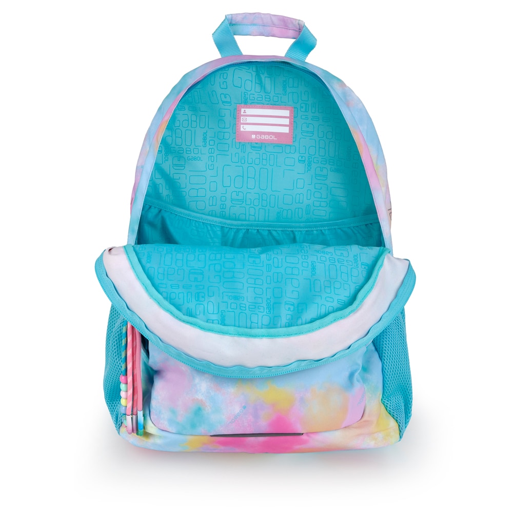 Mochila Três Compartimentos Gabol Mystic de Poliéster Resistente À Água Azul-celeste-4
