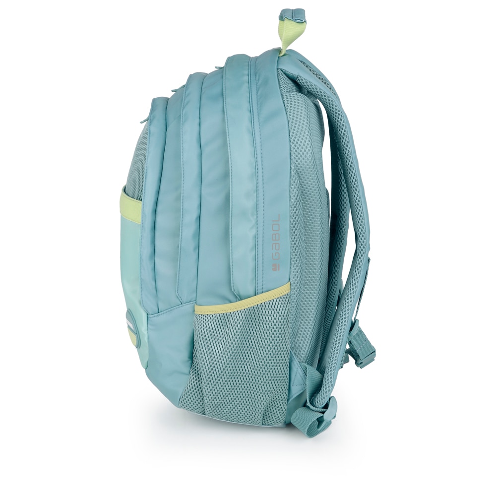 Mochila Três Compartimentos Gabol Whisper de Poliéster Resistente À Água Verde-menta-2