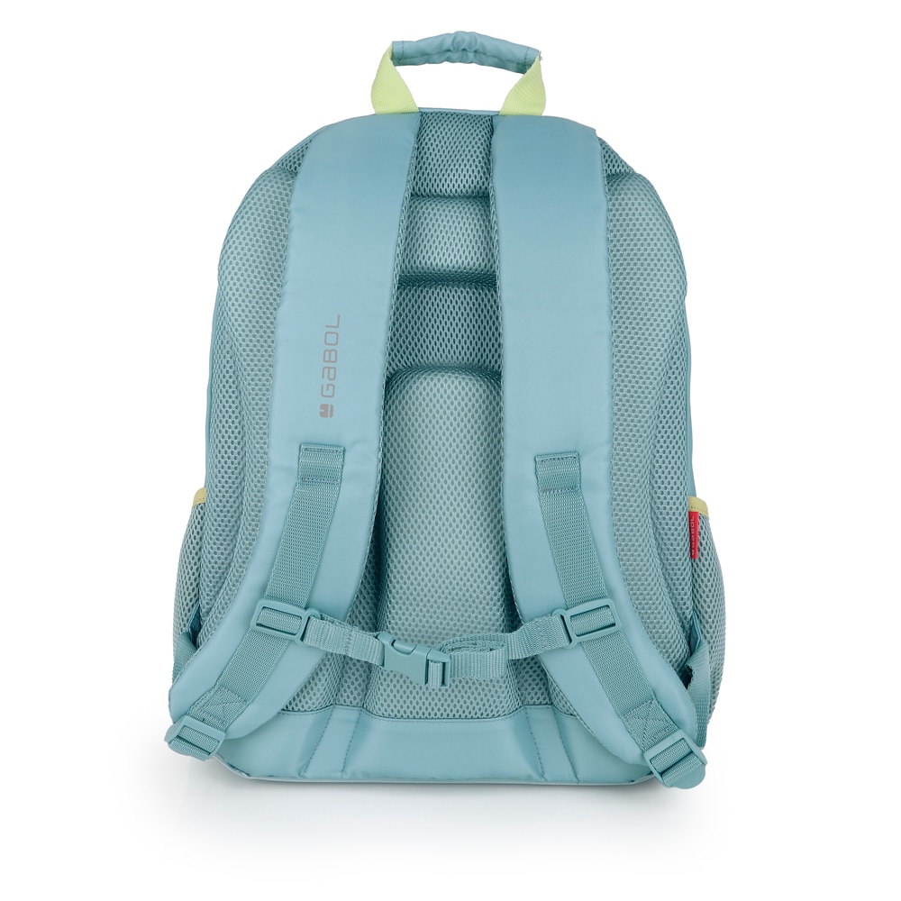 Mochila Três Compartimentos Gabol Whisper de Poliéster Resistente À Água Verde-menta-3